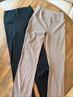 Women's High-Waist Seamless Leggings - Black & Taupe 2 for 1